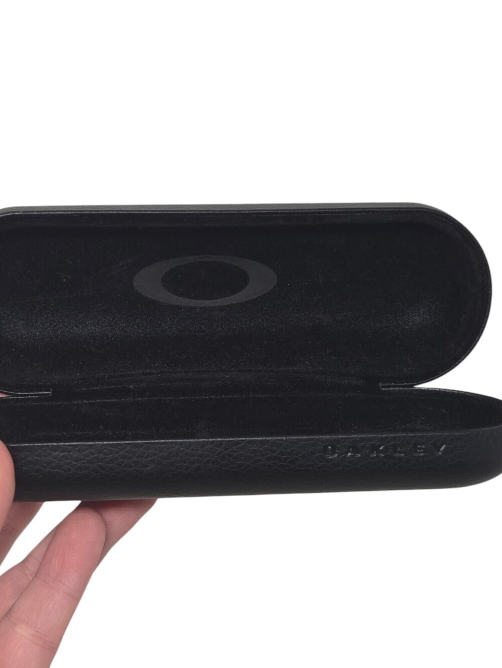 OAKLEY Eyeglass Sunglass Black Faux Leather Hard Clamshell Small CASE ONLY